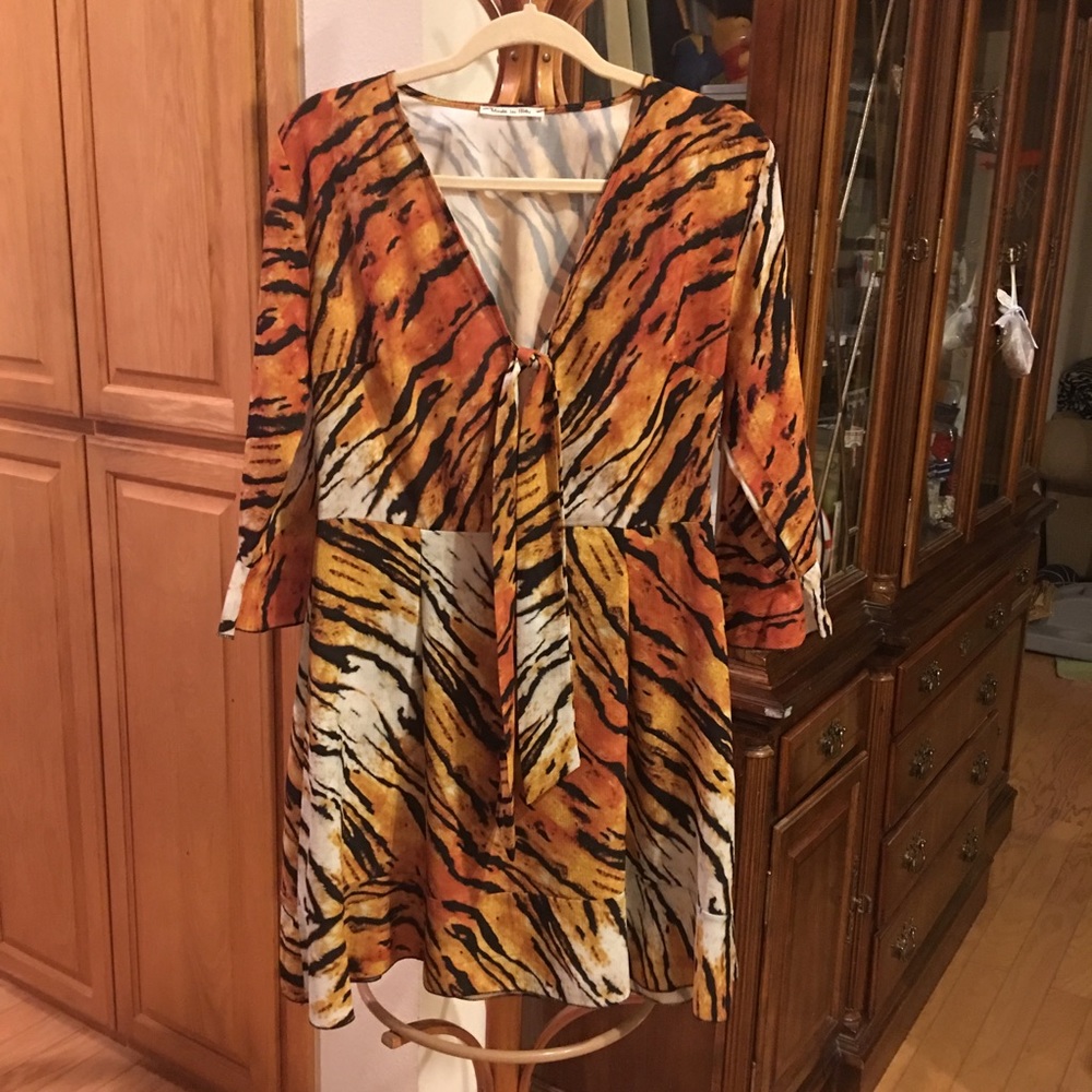 Made in Italy Dress Tiger Print Dress